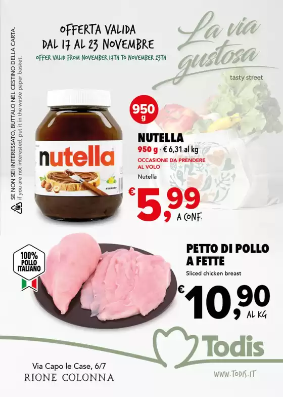 Volantino Todis | La via gustosa | 2025-11-17T00:00:00.000Z - 2025-11-23T00:00:00.000Z