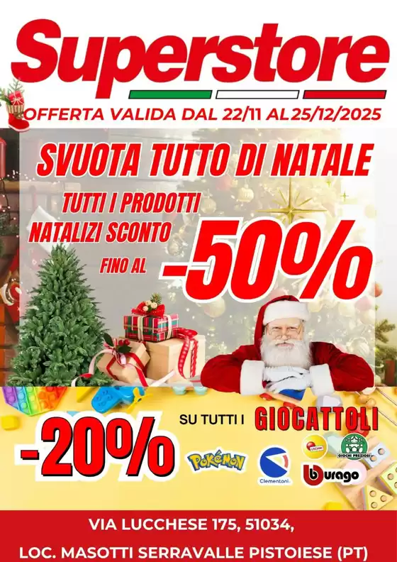 Volantino Superstore a Padova | Svuota tutto di natale | 2025-11-22T00:00:00.000Z - 2025-11-25T00:00:00.000Z