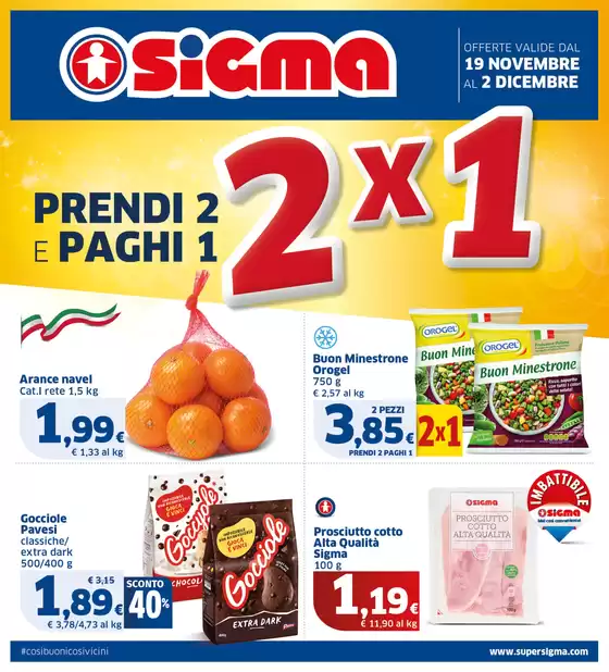 Volantino Sigma a Tempio Pausania | Prendi 2 paghi 1 | 2025-11-19T00:00:00.000Z - 2025-12-02T00:00:00.000Z