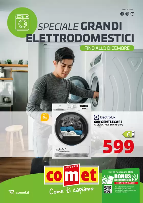 Volantino Comet a Robbio | Speciale Grandi Elettrodomestici da Comet! | 2025-11-18T00:00:00.000Z - 2025-12-01T00:00:00.000Z