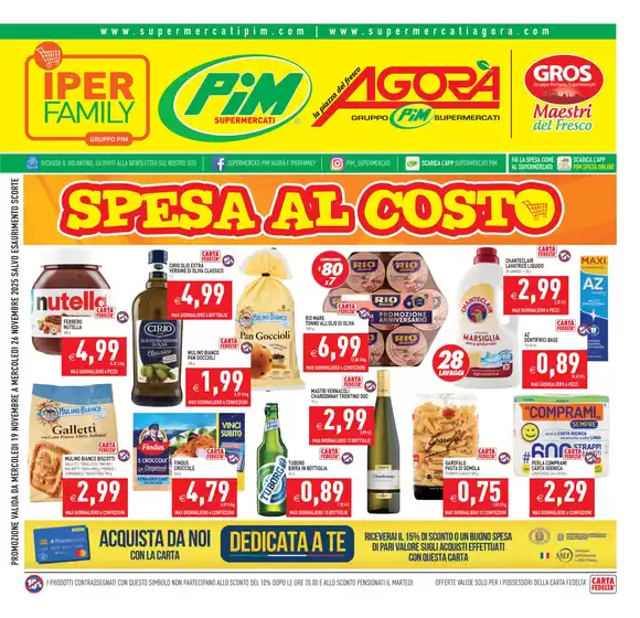 Volantino Agorà | Spesa al costo | 2025-11-19T00:00:00.000Z - 2025-11-26T00:00:00.000Z