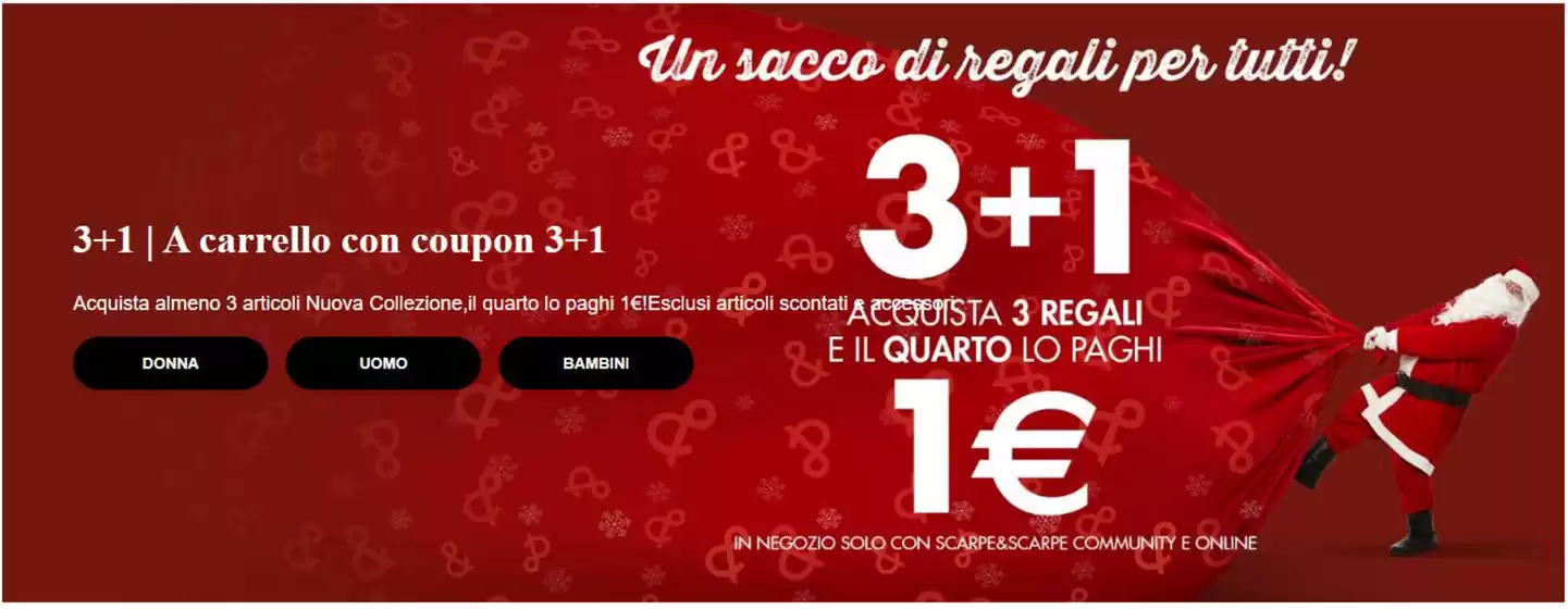 Volantino Scarpe & Scarpe a Porto Santo Stefano | 3+1 | 2025-11-19T00:00:00.000Z - 2025-12-25T00:00:00.000Z