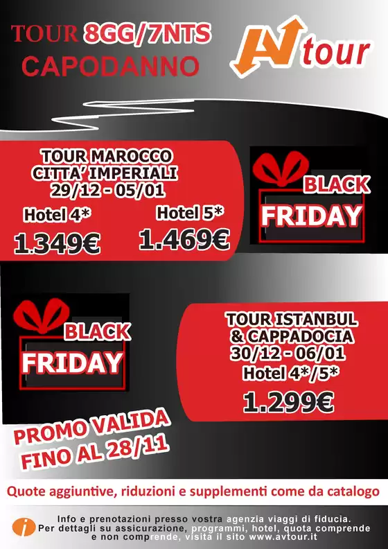 Volantino Av Tour | BLACK FRIDAY TOUR 8GG 7NTS | 2025-11-19T00:00:00.000Z - 2025-11-28T00:00:00.000Z