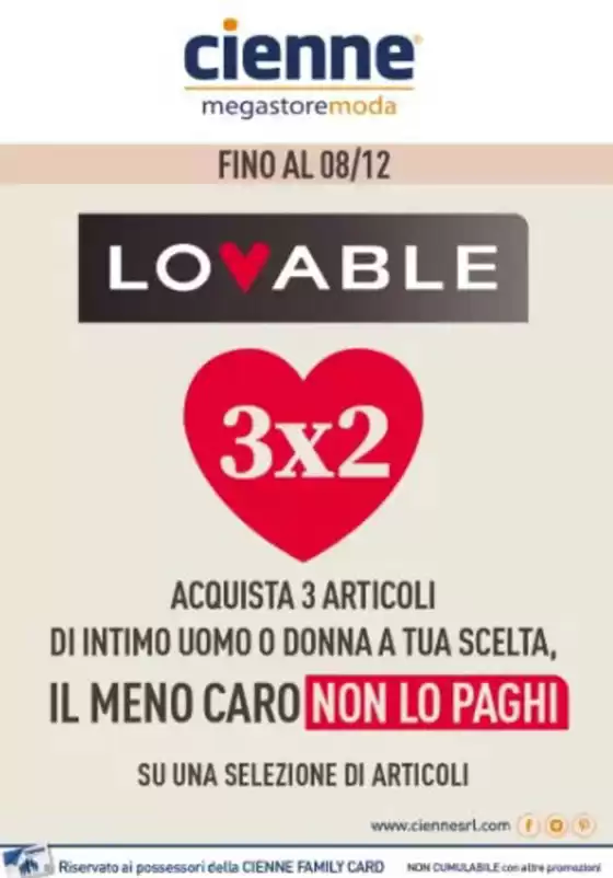 Volantino Cienne Megastore Moda a Minturno | Il meno caro non la paghi | 2025-11-20T00:00:00.000Z - 2025-12-08T00:00:00.000Z