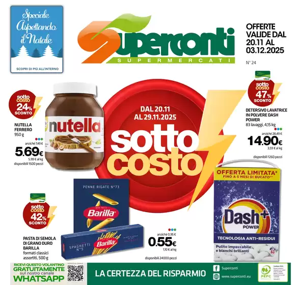 Volantino Superconti a Rivoli | Sottocosto | 2025-11-20T00:00:00.000Z - 2025-12-03T00:00:00.000Z