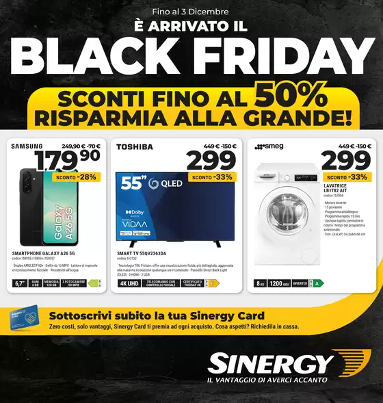 Volantino Sinergy a Montefiascone | Black Friday | 2025-11-21T00:00:00.000Z - 2025-12-03T00:00:00.000Z