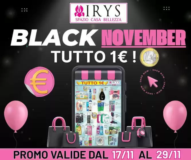 Volantino Irys a Monreale | Black november tutto 1 euro! | 2025-11-21T00:00:00.000Z - 2025-11-29T00:00:00.000Z