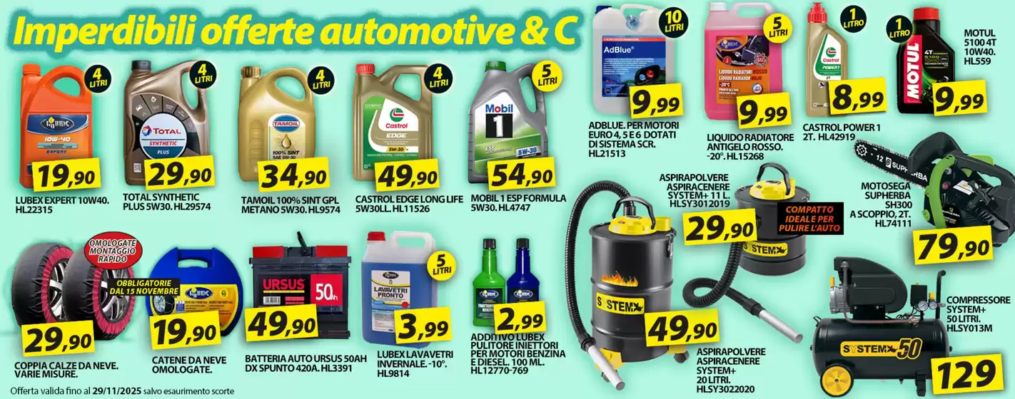 Volantino Hobby & Legno | Imperdibili offerte automotive  | 2025-11-21T00:00:00.000Z - 2025-11-29T00:00:00.000Z