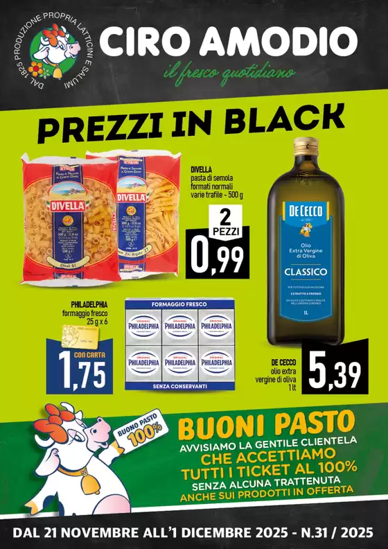 Volantino Ciro Amodio a Giavera del Montello | Prezzi in black | 2025-11-21T00:00:00.000Z - 2025-12-01T00:00:00.000Z