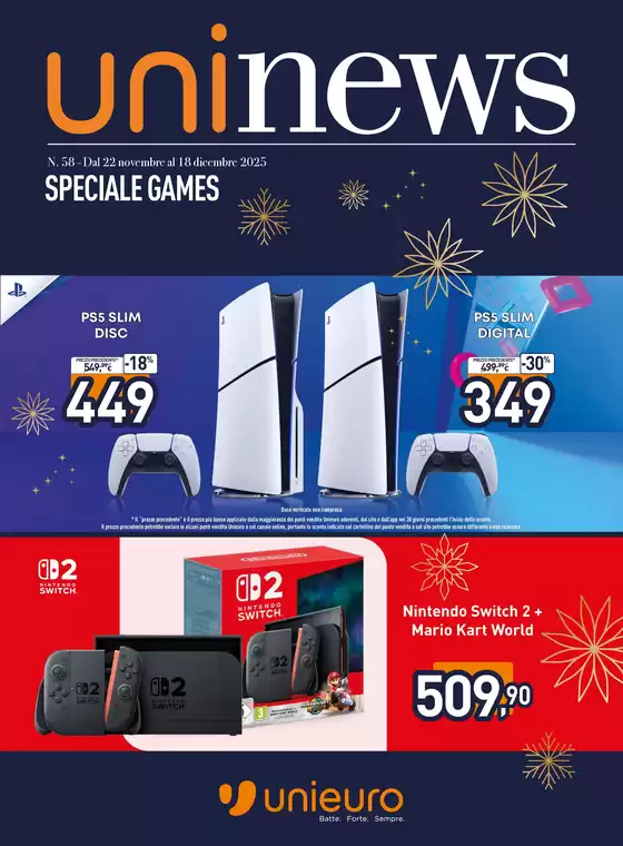 Volantino Unieuro a Valpelline | Speciale Games da Unieuro! | 2025-11-22T00:00:00.000Z - 2025-12-18T00:00:00.000Z