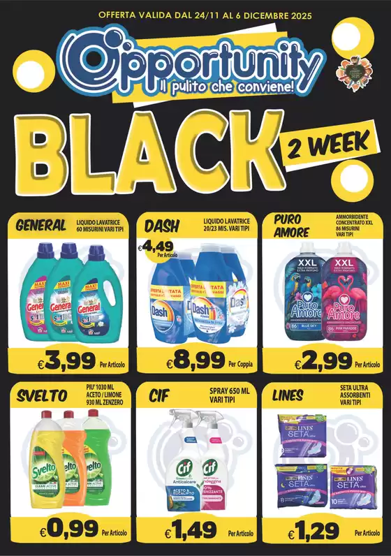 Volantino Opportunity Shop a Montecorvino Rovella | Black 2 week | 2025-11-24T00:00:00.000Z - 2025-12-06T00:00:00.000Z