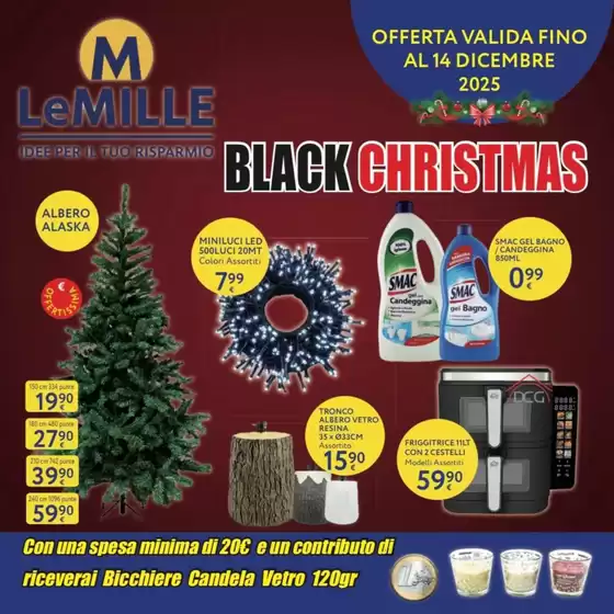 Volantino Le Mille a Montecorvino Rovella | Black christmas | 2025-11-24T00:00:00.000Z - 2025-12-14T00:00:00.000Z