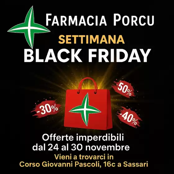 Volantino Farmacia Porcu a Frosinone | Black friday  | 2025-11-24T00:00:00.000Z - 2025-11-30T00:00:00.000Z