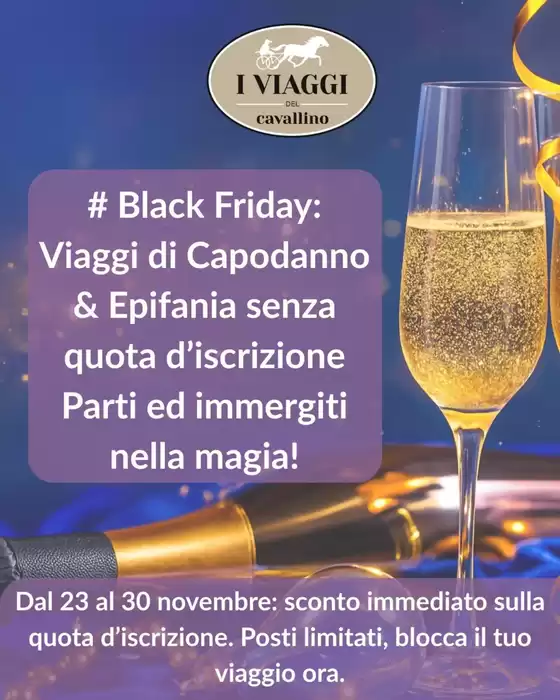 Volantino I viaggi del cavallino a Lignano Sabbiadoro | Black Friday | 2025-11-25T00:00:00.000Z - 2025-11-30T00:00:00.000Z
