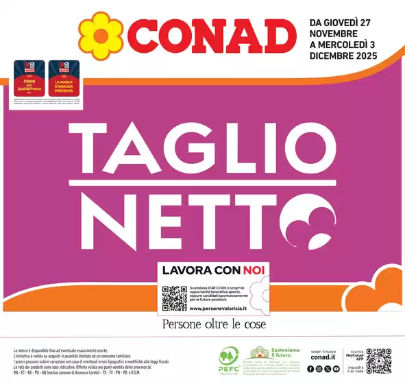 Volantino Conad a Sordevolo | Taglio Netto | 2025-11-27T00:00:00.000Z - 2025-12-03T00:00:00.000Z