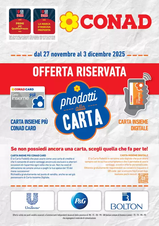 Volantino Conad a Bologna | PRODOTTI ALLA CARTA | 2025-11-27T00:00:00.000Z - 2025-12-03T00:00:00.000Z