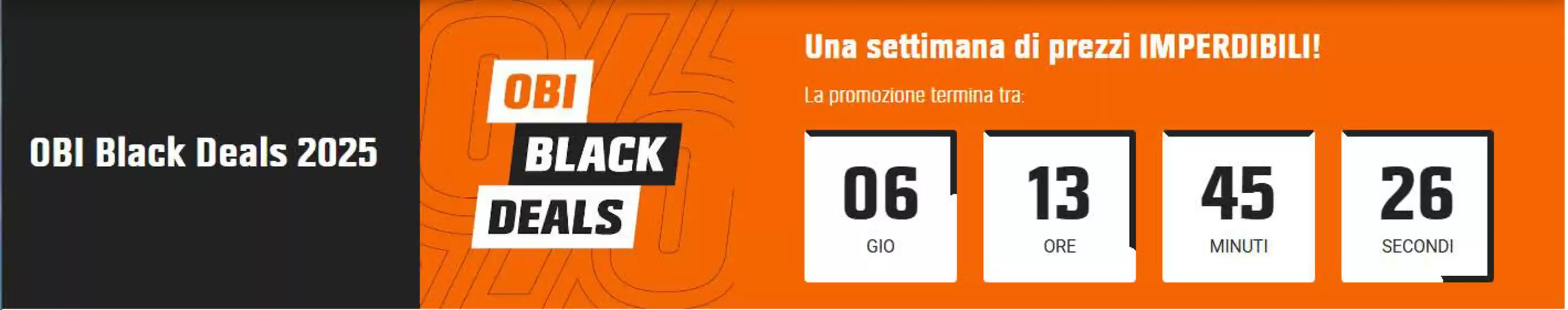Volantino OBI a Medesano | Black deals | 2025-11-25T00:00:00.000Z - 2025-12-01T00:00:00.000Z