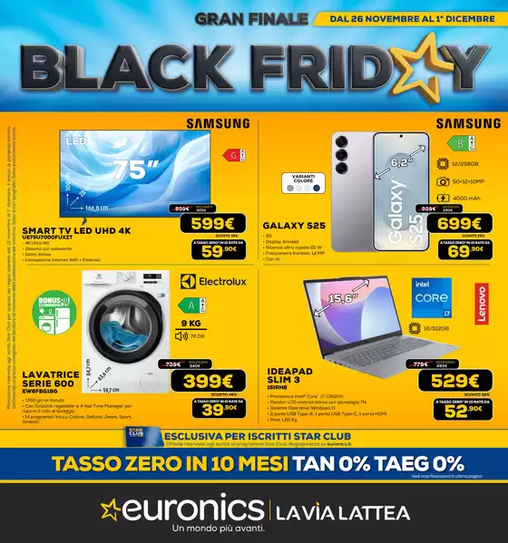Volantino Euronics a Sordevolo | Gran Finale Black Friday! | 2025-11-26T00:00:00.000Z - 2025-12-01T00:00:00.000Z