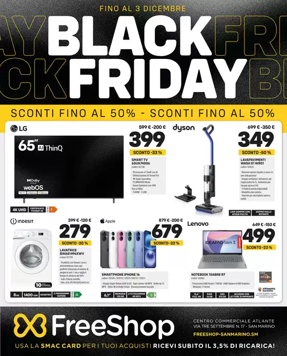 Volantino Freeshop a Castel San Pietro Terme | Black friday | 2025-11-25T00:00:00.000Z - 2025-12-03T00:00:00.000Z