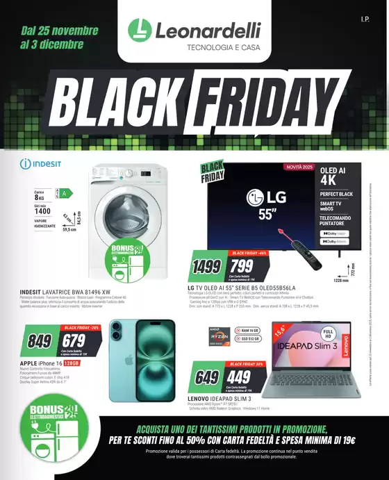 Volantino Leonardelli a Castel San Pietro Terme | Black Friday | 2025-11-25T00:00:00.000Z - 2025-12-03T00:00:00.000Z