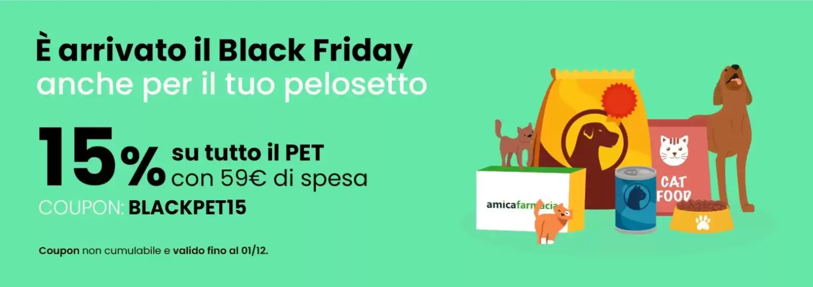 Volantino Amicafarmacia a San Donà di Piave | 15% su tutto il pet | 2025-11-25T00:00:00.000Z - 2025-12-01T00:00:00.000Z