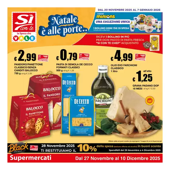 Volantino Si con te supermercati a Campagna Lupia | Natale è alle porte! | 2025-11-27T00:00:00.000Z - 2025-12-10T00:00:00.000Z