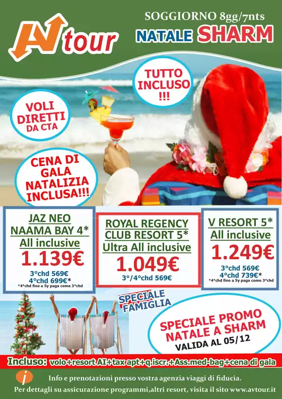 Volantino Av Tour a Sutri | SPECIALE NATALE A SHARM | 2025-11-26T00:00:00.000Z - 2025-12-05T00:00:00.000Z