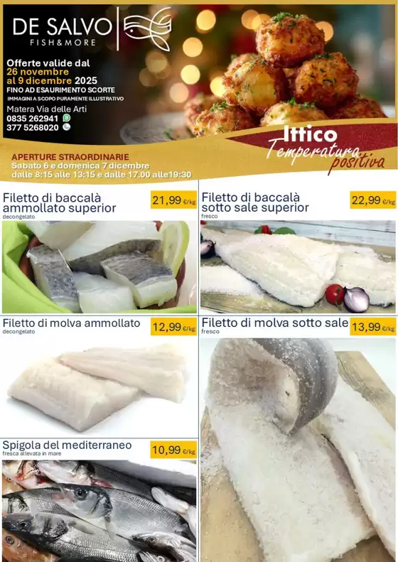 Volantino Pescheria De Salvo a Apricena | Offerte valide dal 26 novembre al 9 dicembre | 2025-11-26T00:00:00.000Z - 2025-12-09T00:00:00.000Z