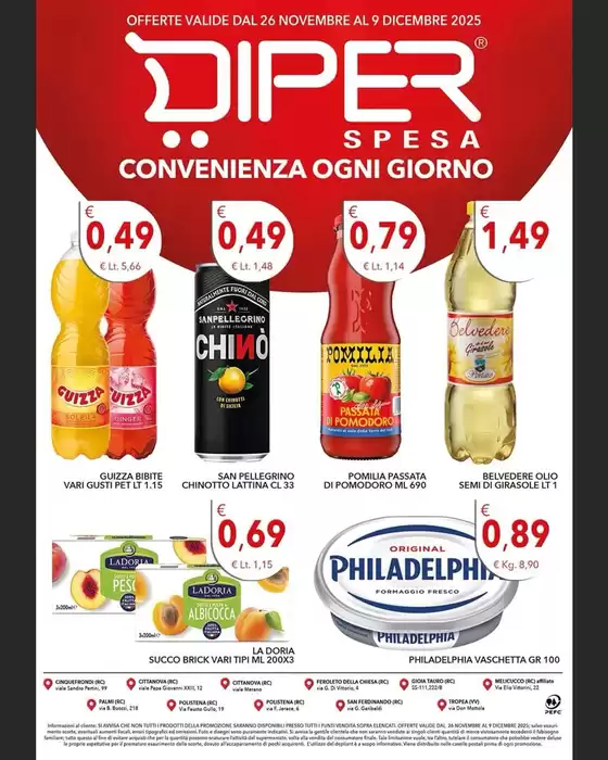 Volantino Diper Spesa a Fasano | Convenienza ogni giorno | 2025-11-26T00:00:00.000Z - 2025-12-09T00:00:00.000Z