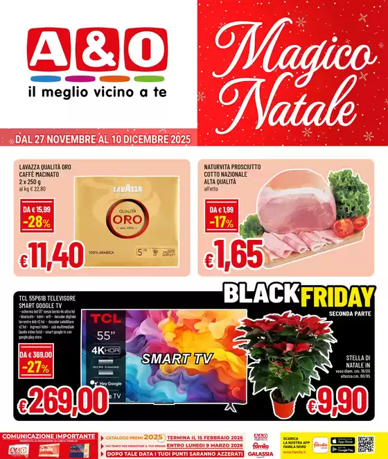 Volantino A&O a Fasano | BLACK FRIDAY + ANTICIPO NATALE | 2025-11-27T00:00:00.000Z - 2025-12-10T00:00:00.000Z