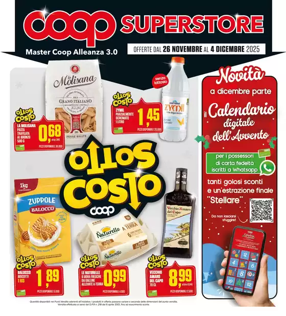 Volantino Superstore Coop a Fasano | Sottocosto | 2025-11-26T00:00:00.000Z - 2025-12-04T00:00:00.000Z