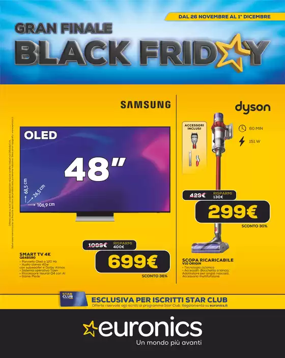 Volantino Euronics a Morrovalle | Black Friday, gran finale! | 2025-11-26T00:00:00.000Z - 2025-12-01T00:00:00.000Z