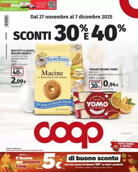 Volantino Coop a Assemini | Sconti 30% e 40% | 2025-11-27T00:00:00.000Z - 2025-12-07T00:00:00.000Z