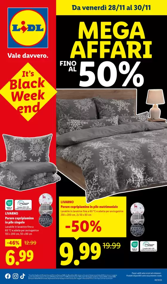 Volantino Lidl a Poggio a Caiano | Mega affari fino al 50% | 2025-11-28T00:00:00.000Z - 2025-11-30T00:00:00.000Z
