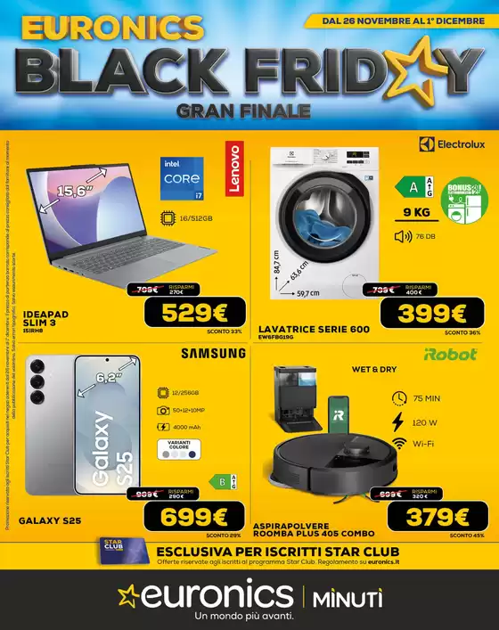 Volantino Euronics a Poggiomarino | Black Friday - Gran Finale | 2025-11-26T00:00:00.000Z - 2025-12-01T00:00:00.000Z