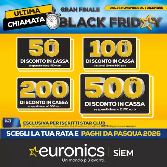Volantino Euronics a Morrovalle | BLACK FRIDAY ULTIMA CHIAMATA | 2025-11-26T00:00:00.000Z - 2025-12-01T00:00:00.000Z