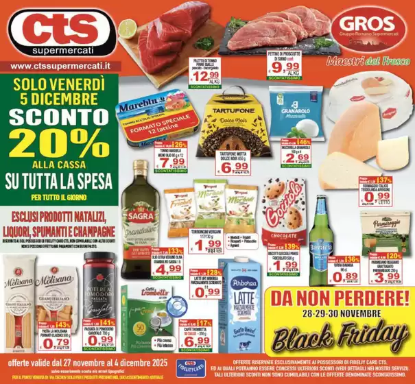 Volantino CTS Supermercati a Belmonte Mezzagno | Black friday | 2025-11-27T00:00:00.000Z - 2025-12-04T00:00:00.000Z