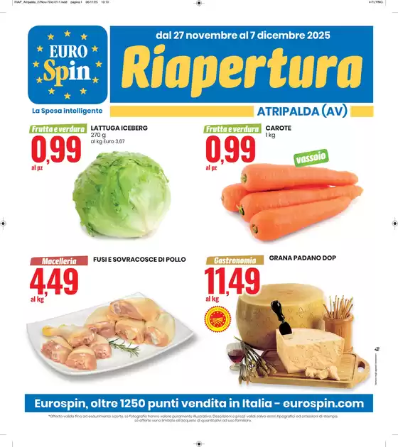 Volantino Eurospin a Novi Ligure | Riapertura Atripalda | 2025-11-27T00:00:00.000Z - 2025-12-07T00:00:00.000Z