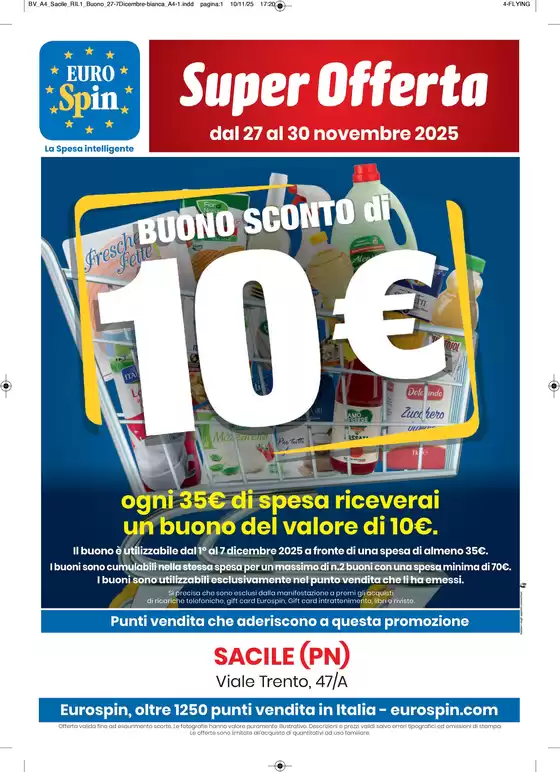 Volantino Eurospin a Belmonte Mezzagno | Super offerta | 2025-11-27T00:00:00.000Z - 2025-11-30T00:00:00.000Z