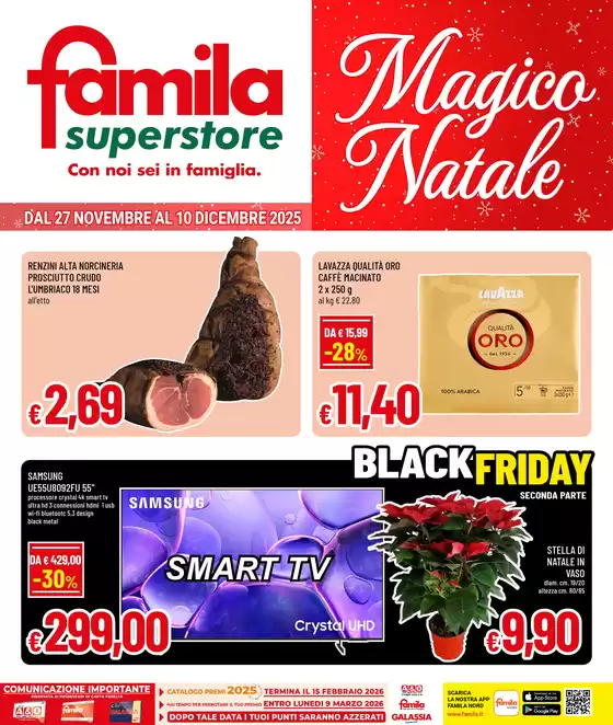 Volantino Famila Superstore a Partanna | Magico natale | 2025-11-27T00:00:00.000Z - 2025-12-10T00:00:00.000Z