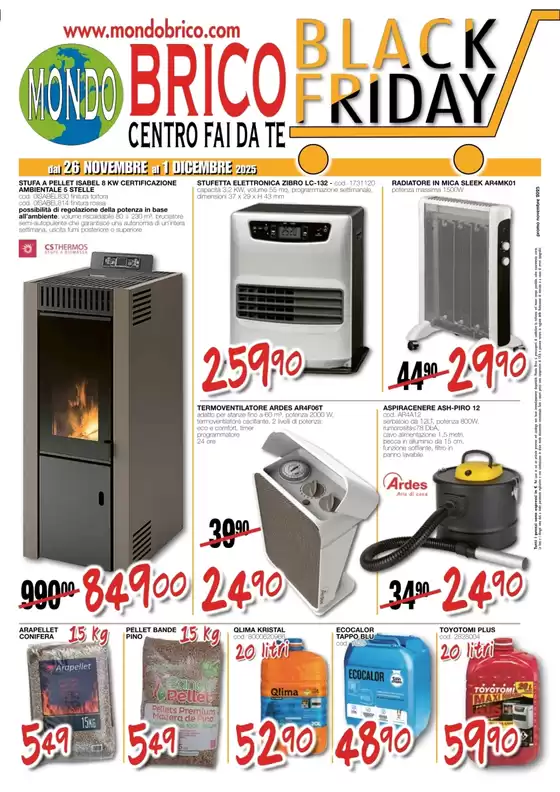 Volantino MondoBrico a Partanna | Black Friday | 2025-11-26T00:00:00.000Z - 2025-12-01T00:00:00.000Z