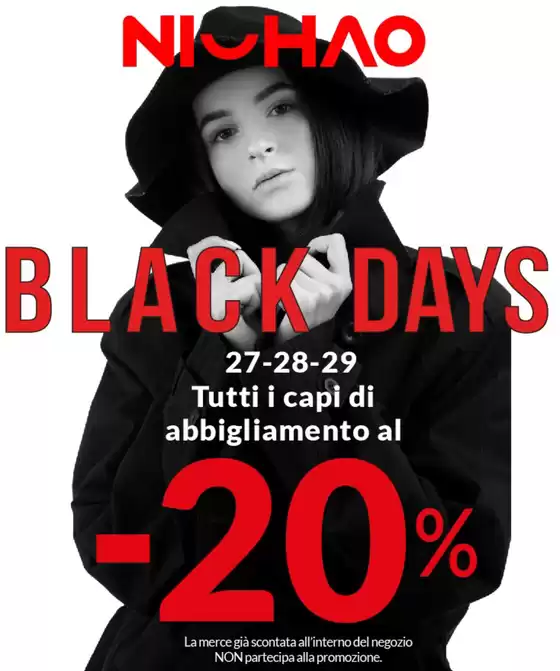 Volantino Ni Hao Market a Aci Castello | Black days -20% | 2025-11-27T00:00:00.000Z - 2025-11-29T00:00:00.000Z