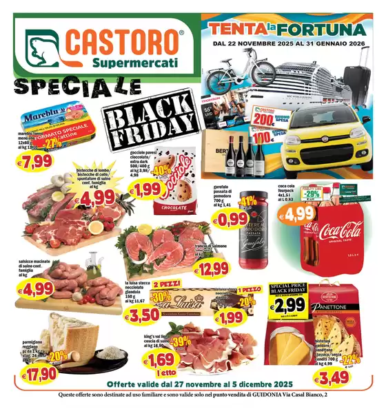 Volantino Il Castoro a Marcianise |  Black friday | 2025-11-27T00:00:00.000Z - 2025-12-05T00:00:00.000Z