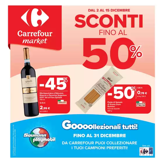 Volantino Carrefour Market a Cornaredo | Sconti fino al 50% | 2025-12-02T00:00:00.000Z - 2025-12-15T00:00:00.000Z