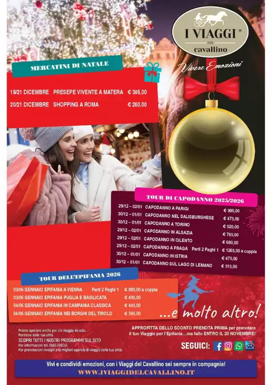 Volantino I viaggi del cavallino a Siena | Mercati di natale | 2025-12-01T00:00:00.000Z - 2025-12-21T00:00:00.000Z