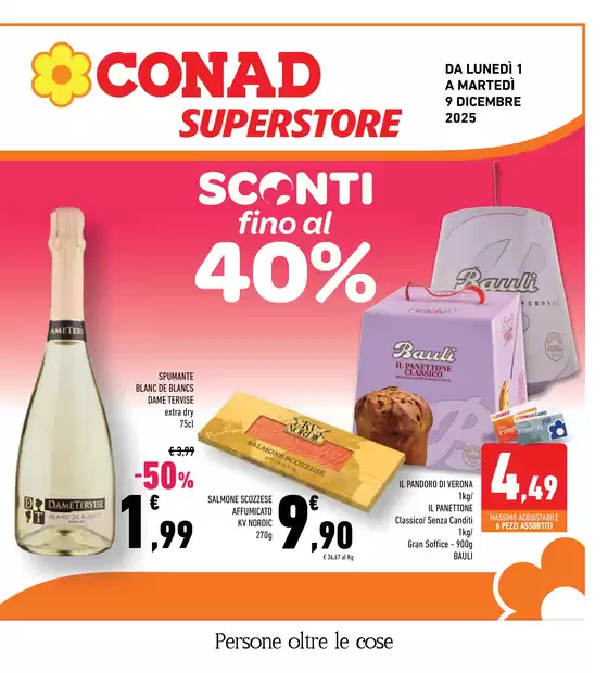 Volantino Conad Superstore a Roma | Sconti fino al 40% | 2025-12-01T00:00:00.000Z - 2025-12-09T00:00:00.000Z