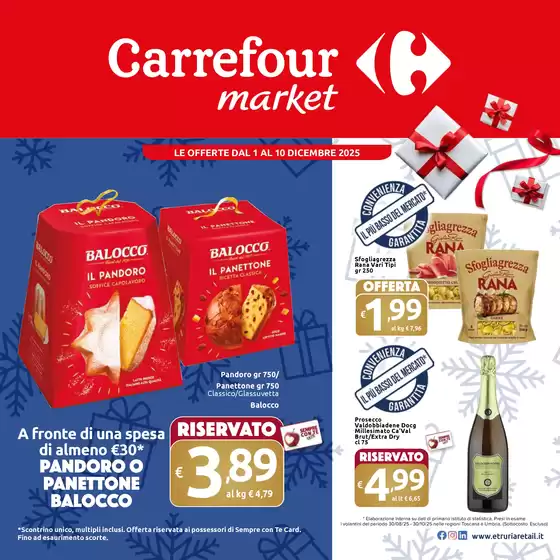 Volantino Carrefour Market a Barletta | Dal 1 al 1o Dicembre 2025 | 2025-12-01T00:00:00.000Z - 2025-12-10T00:00:00.000Z