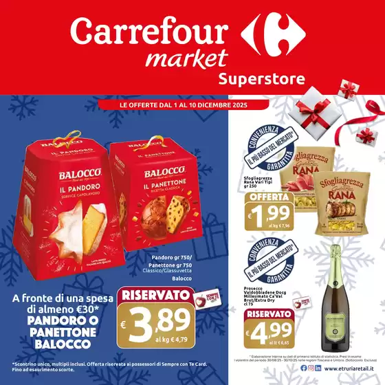 Volantino Carrefour Market Superstore a Barletta | Dal 1 al 10 Dicembre 2025 | 2025-12-01T00:00:00.000Z - 2025-12-10T00:00:00.000Z