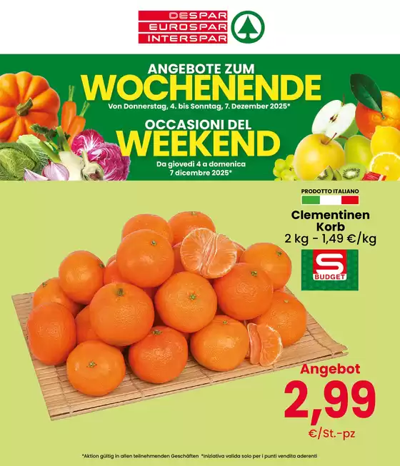Volantino Eurospar a Bolzano | Offerte del weekend | 2025-12-04T00:00:00.000Z - 2025-12-07T00:00:00.000Z