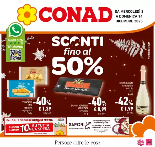 Volantino Conad a Cerva | Sconti fino al 50% | 2025-12-03T00:00:00.000Z - 2025-12-14T00:00:00.000Z